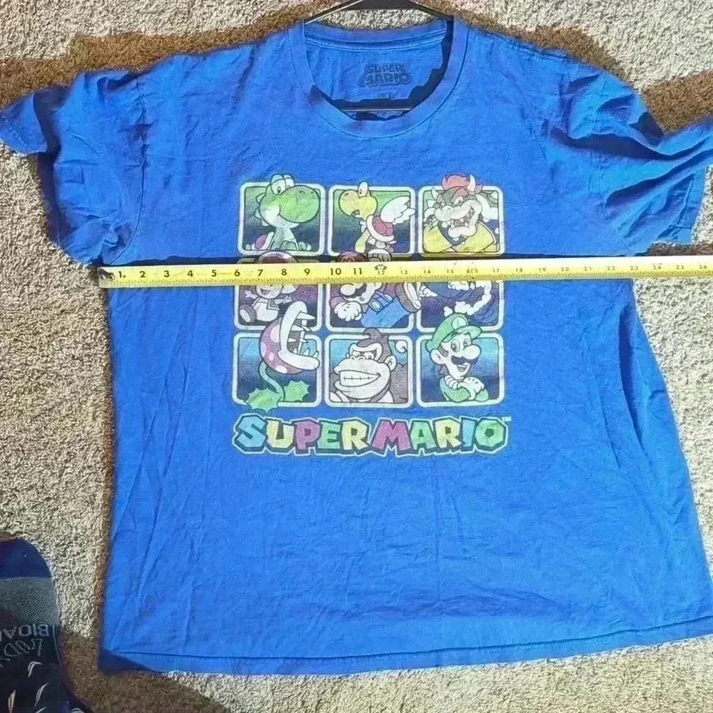 Super Mario T-shirt, blue, XL - Picture 5 of 6